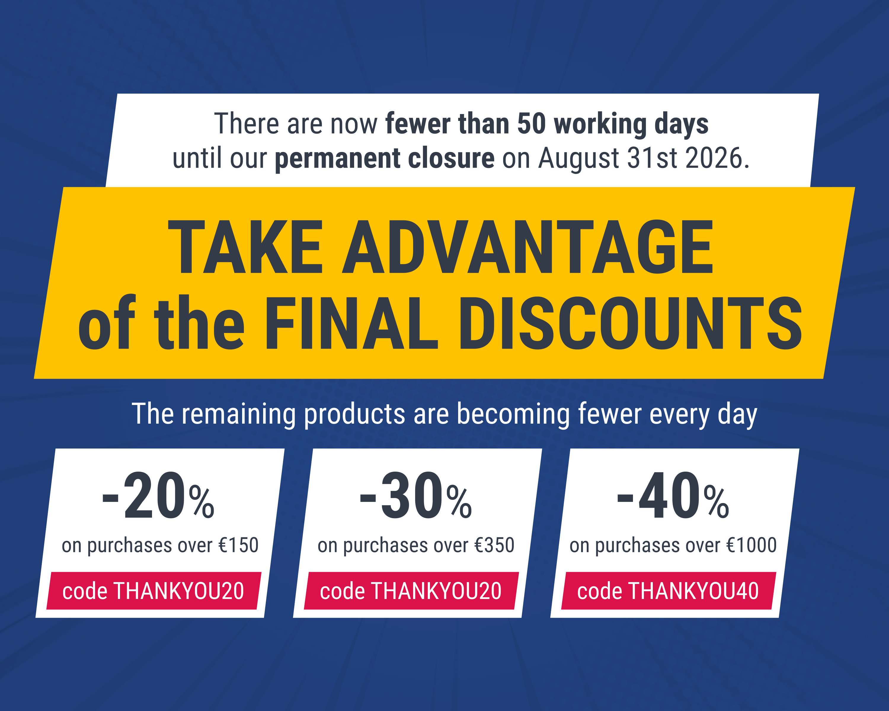 Discounts of up to 40%