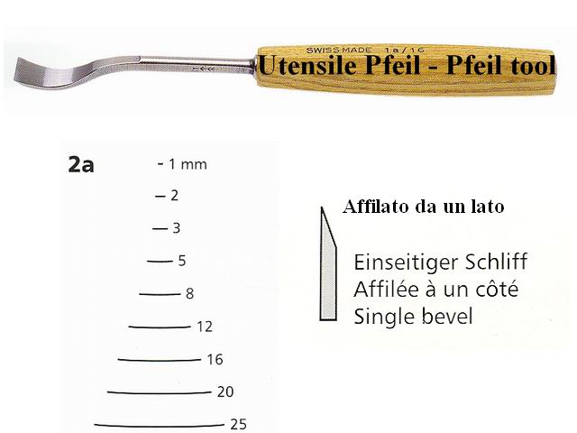 Scalpello legno curvatura 2A/20