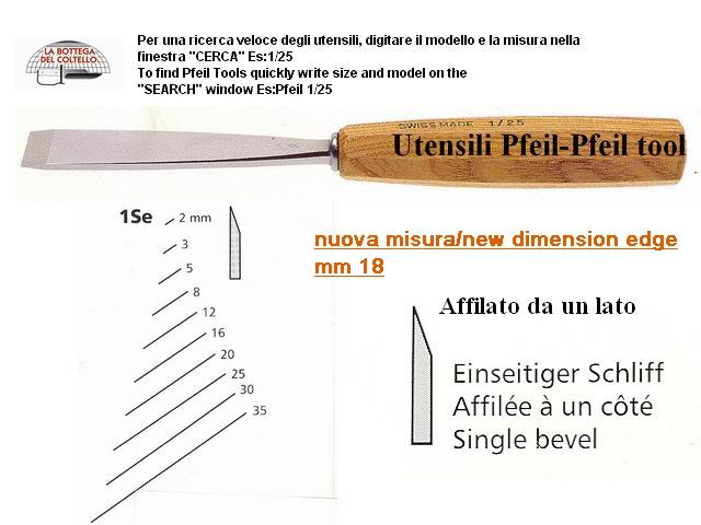 Pfeil sgorbia diagonale legno 1SE/18