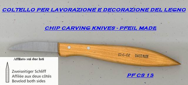 Pfeil coltello intaglio legno Kerb 13