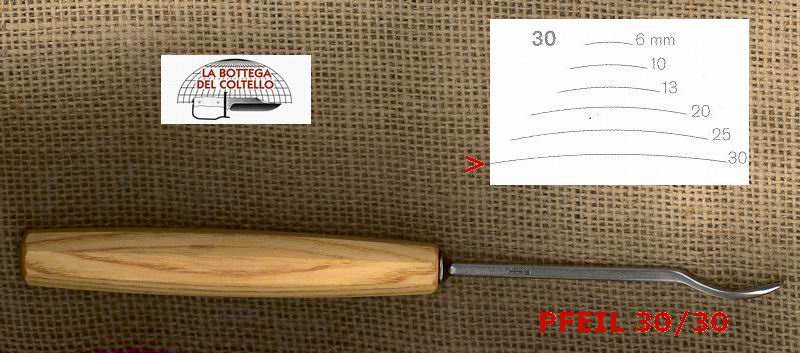 Reverse bent gouge 30/30 Pfeil