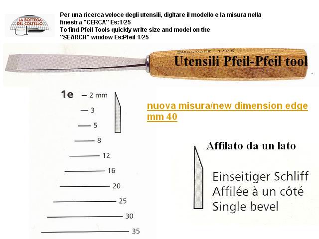 Pfeil sgorbia per legno 1E/40
