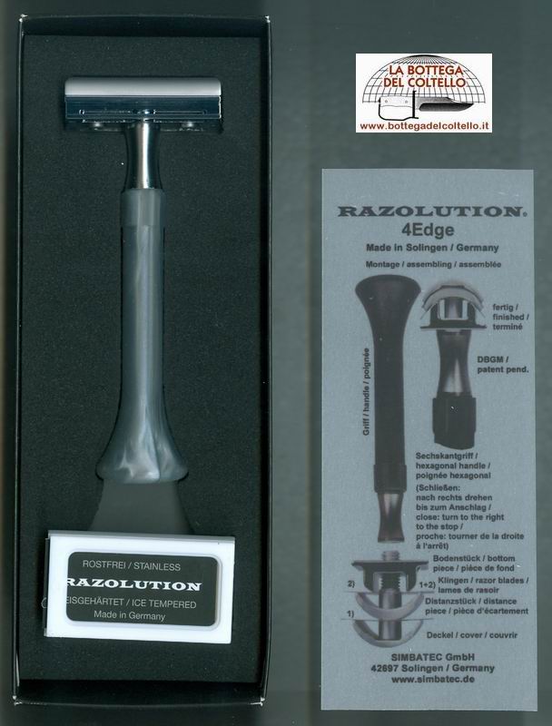 Simba Tec  Rasoio a doppia lama, silicone grigio