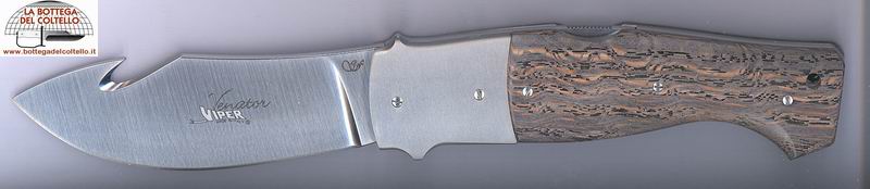 Coltello chiudibile sventratore titanio quercia