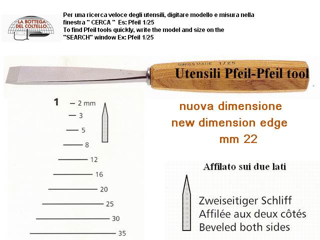 Pfeil straight shape carving gouge 1/22