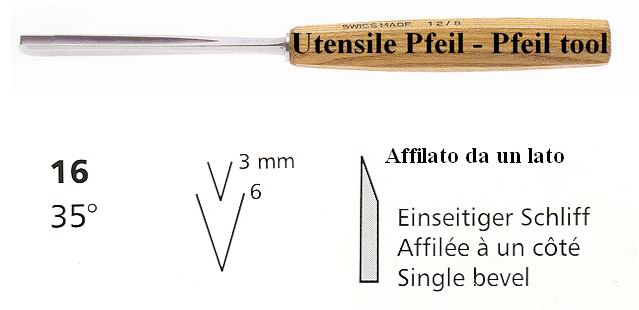 Pfeil 16/3 v-parting tool 35�