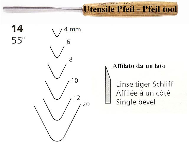 Pfeil 14/8 v-parting tool 55�