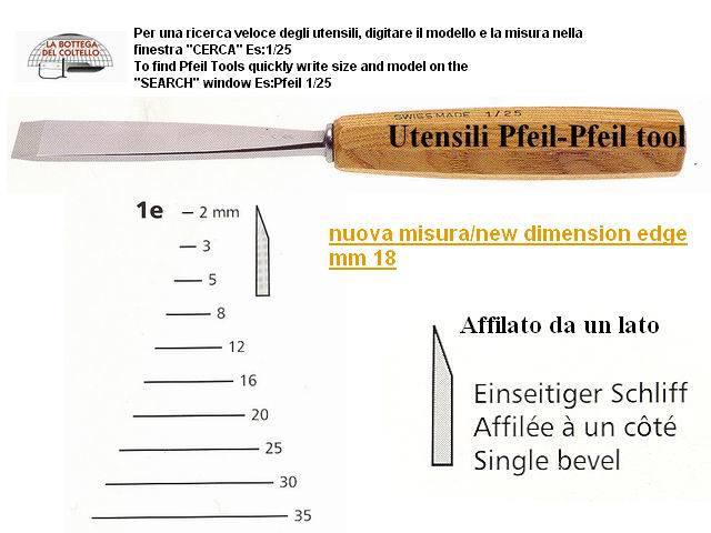 Pfeil sgorbia per legno 1E/18