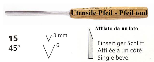 Pfeil 15/6 v-parting tool 45�