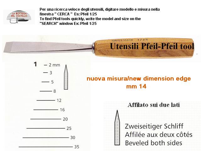 Pfeil straight shape carving gouge 1/14