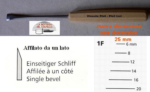 Sgorbia legno 1F/25 Pfeil