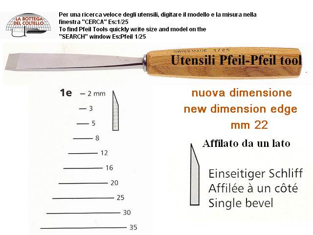 Pfeil sgorbia per legno 1E/22