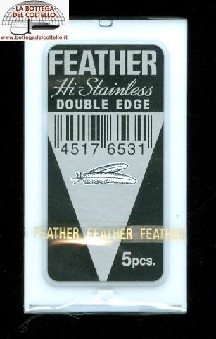 Feather High stainless 5 lamette rasoio barba