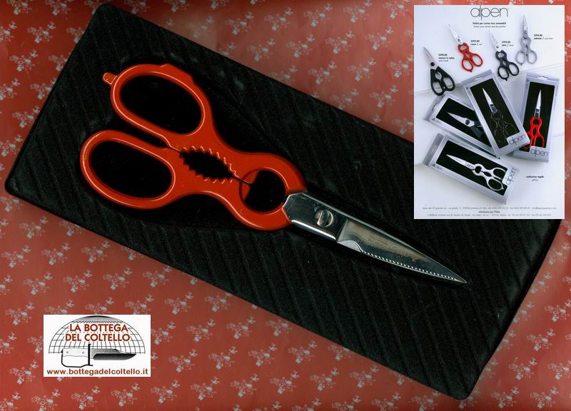 Alpen 5392.80 Kitchen scissors, red