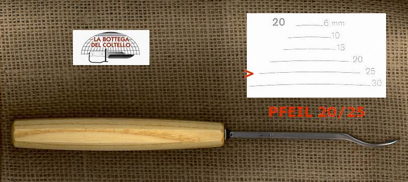 Reverse bent gouge 20/25 Pfeil
