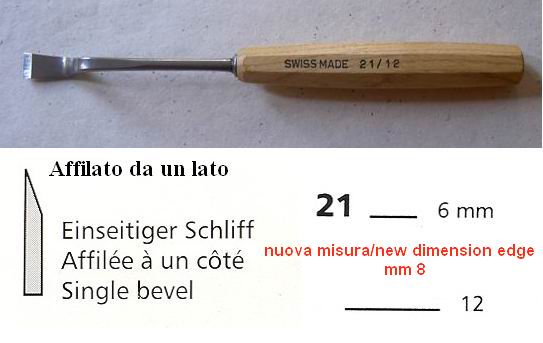 Dog leg chisel 21/8 Pfeil