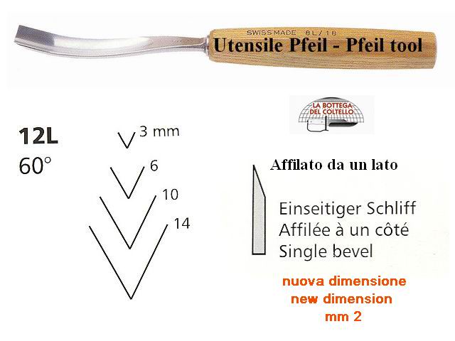 Pfeil carving tool 12L/2 60�