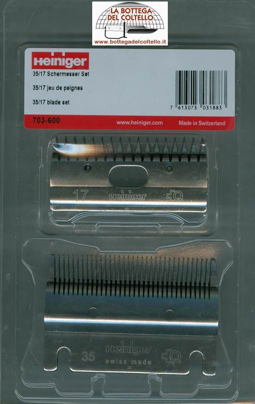 Heiniger Switzerland blade set 35/17
