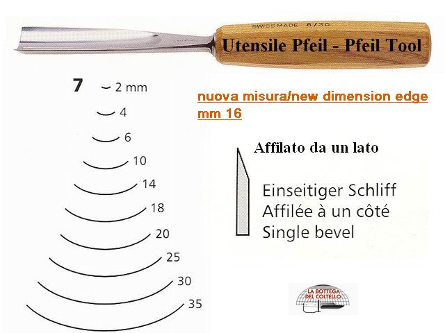 Pfeil straight gouge 7/16 curved edge