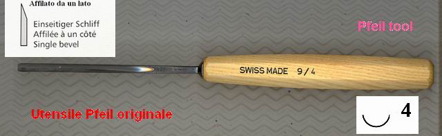 Pfeil straight gouge 9/4 curved edge