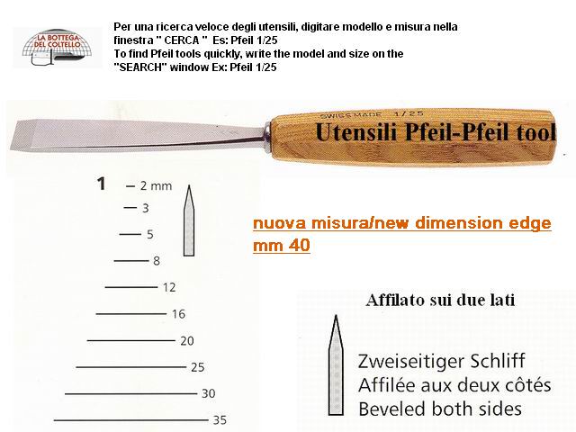 Pfeil straight shape carving gouge 1/40
