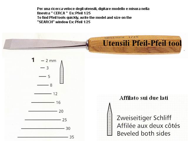 Pfeil straight shape carving gouge 1/35