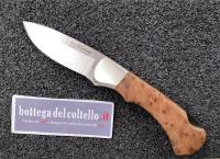 Fox burl handle folding knife