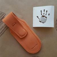 Vegetable tanned leather Orange Sheath