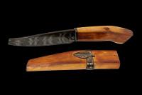 Mosaic damascus collector's knife