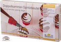 Two-chamber piping bags