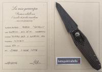 Silvester folding dagger Gladius damascus and titan