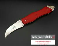 Boletus mushroom knife red G10 handle
